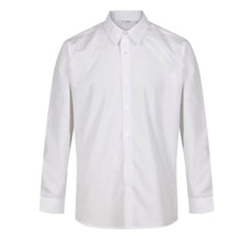  Boys Long Sleeve Shirt, Regular Fit, White, 2 Pack