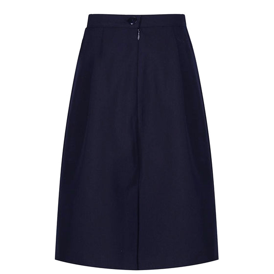 Back Vent Skirt - Navy Blue